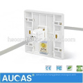 Aucas Marca rj45 placa de enchufe de pared placa de pared de cable de red de puerto único